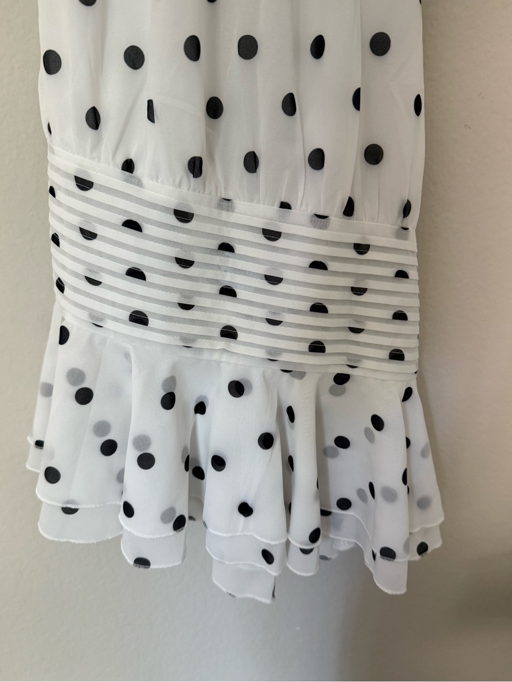 Peppermayo White Polka Dot Halter Mini Dress - Picture 12 of 12